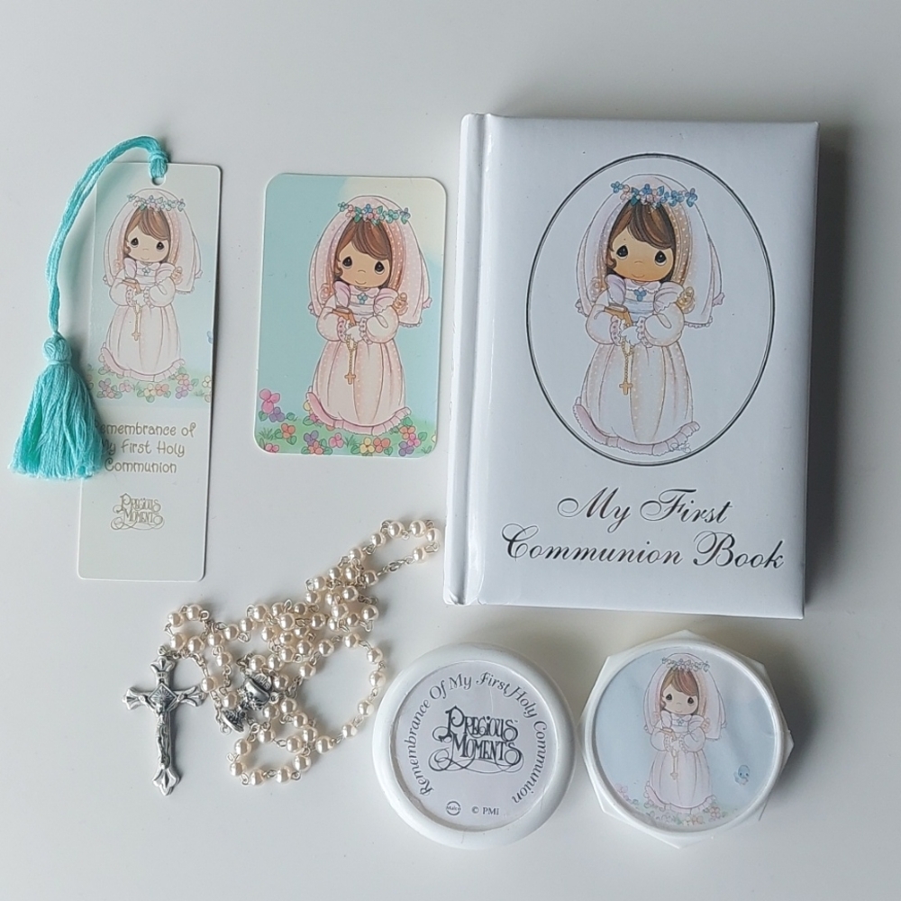 Vintage Religious Catholic Goods: Rosary, Book, etc